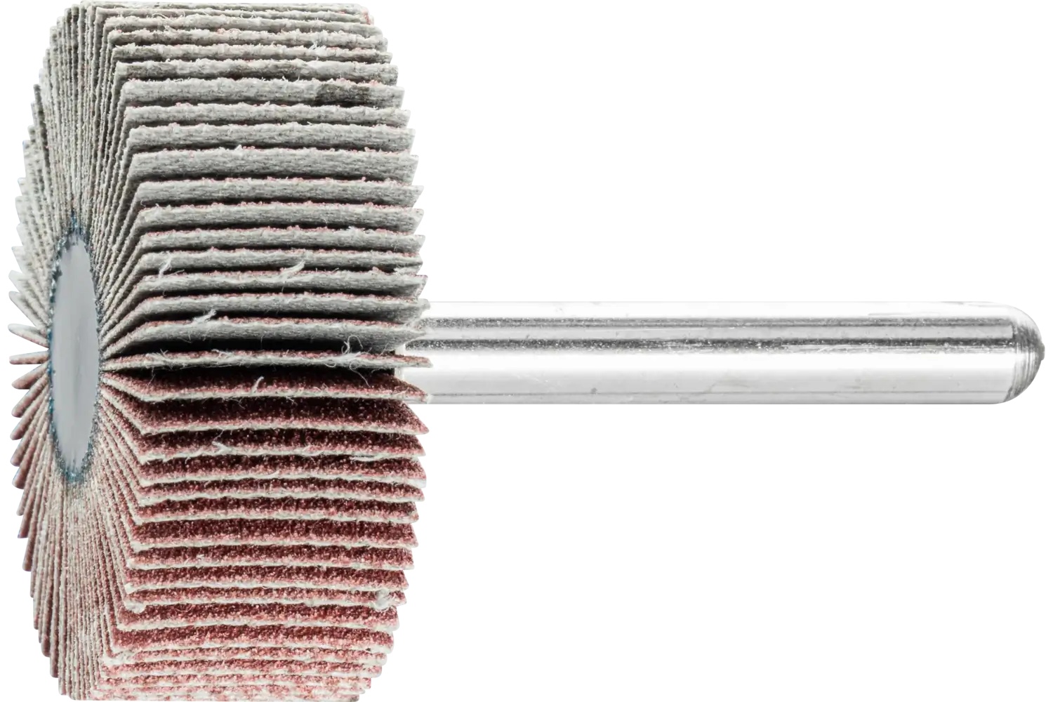 Picture of Pferd Mounted Flap Wheel, 1-1/2" X 1/2, 120 Grit, 1/4" Shank, Aluminum Oxide